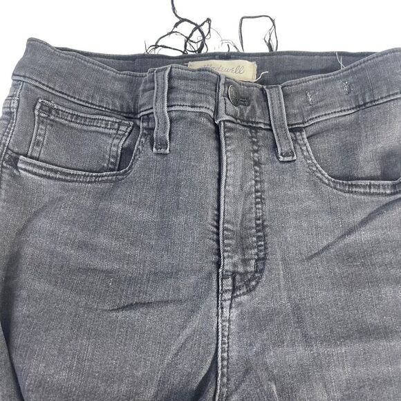 Madewell 9" Mid Rise Skinny Jeans Washed Black Sz 28 - Picture 10 of 11